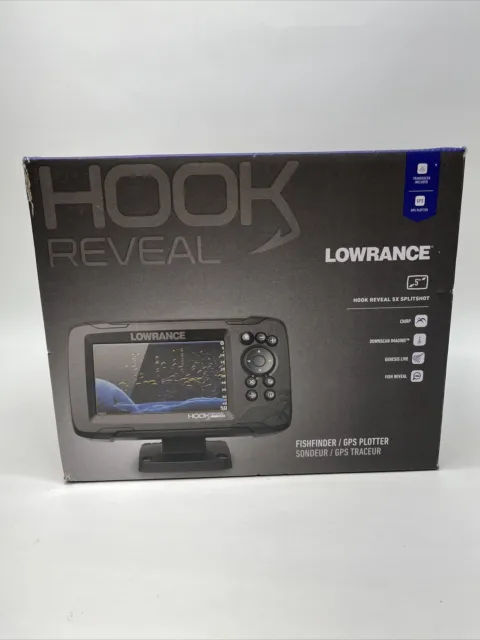 LOWRANCE HOOK REVEAL 5xSS Fishfinder GPS w/ Transducer on Scotty Mount FREE  SHIP $159.99 - PicClick