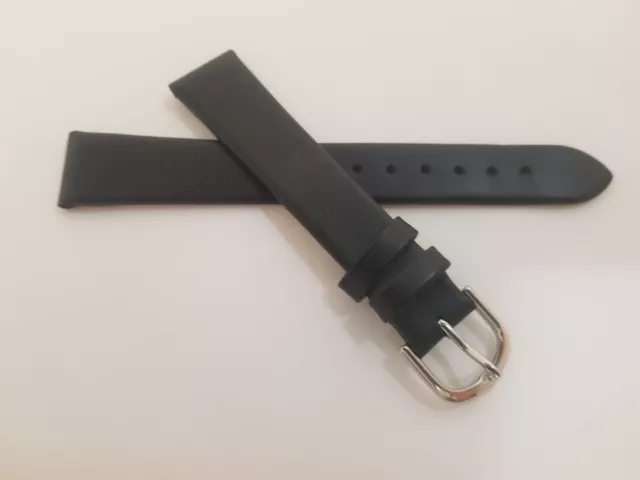 Bracelet en cuir noir 16 mm avec boucle SS, neuf, livraison gratuite ~ Crit naturel