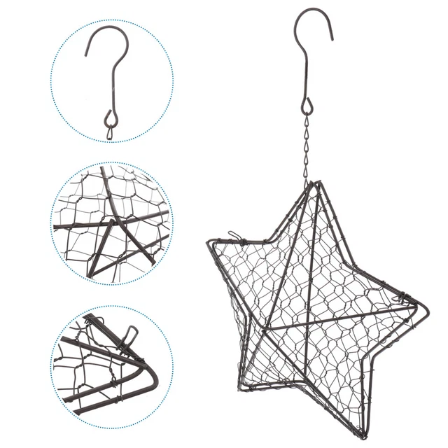 Five-Pointed Star Basket Hanging Plant Pot Wall Mounted Clothes Hanger