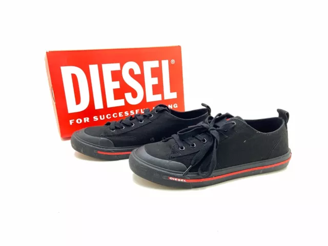 Diesel Herren Halbschuh Schnürschuh Comfortschuh Schwarz Gr. 45 (UK 10,5)