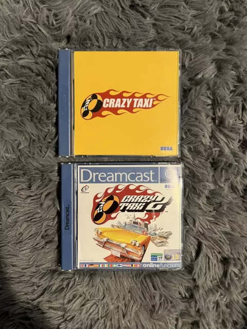 Crazy Taxi 1 And 2 Bundle - SEGA Dreamcast - PAL Uk Complete Cib Manuals