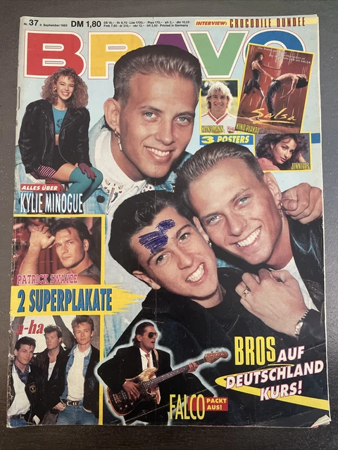 BRAVO Nr.37 - 1988 Heft Komplett, ohne Superposter - Bros, Paul Hogan, Rob Lowe