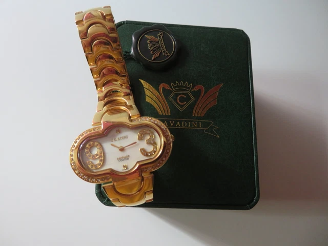 Montre Femme CAVADINI - Cadran Nacre, Bracelet Acier Doré 6mm | Élégante Et Classique