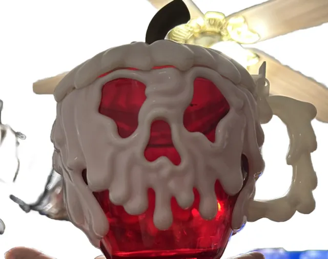 Red Poison Apple Stein Mug Cup Disney Parks Halloween Glow In Dark Snow White