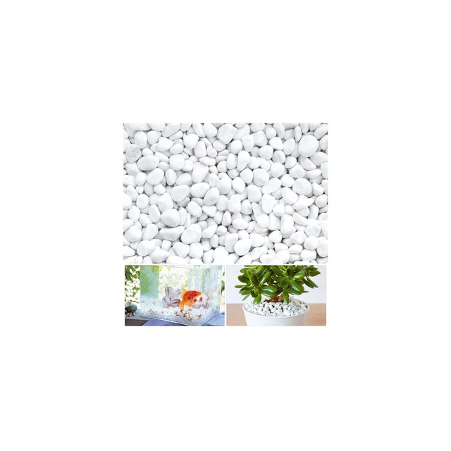 KB STONE Pierres de galets blanches Caillou naturel Pierre polie Carrelage de so