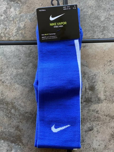 Blue White Nike VAPOR Knee High Football Soccer Socks