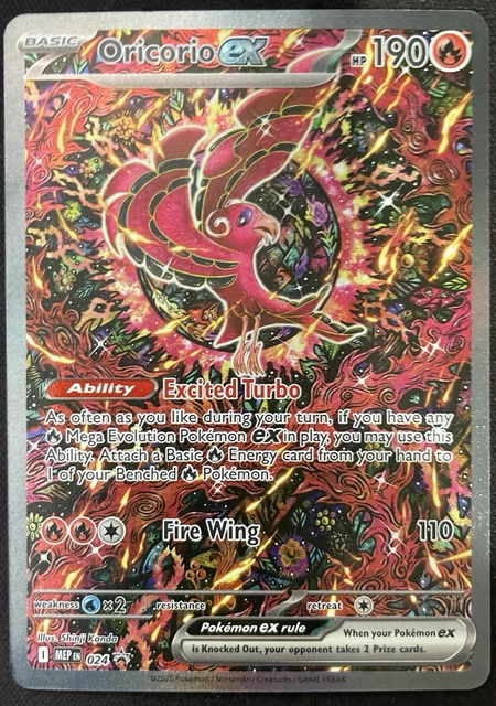 POKÉMON ME02: PHANTASMAL Flames Oricorio ex #024 SIR Black Star Promo £ ...