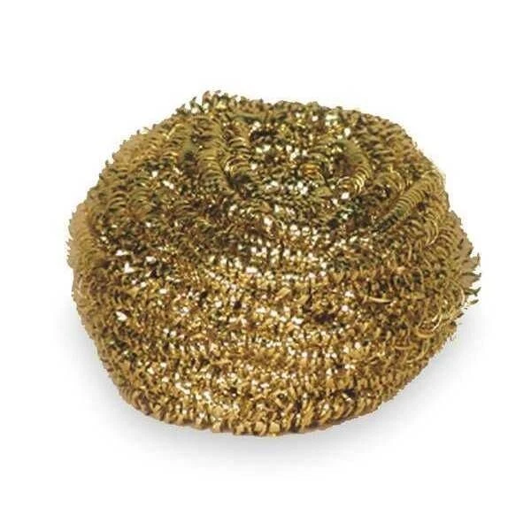 TOUGH GUY Scrubber, 3 L, 3 W, Brass, Gold, PK6, 2NTH8