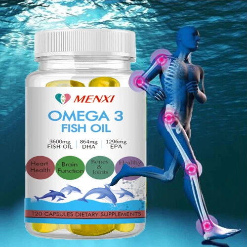 10/60/120PCS OMEGA 3 Fish Oil Capsules 3x Strength EPA & DHA, Highest ...