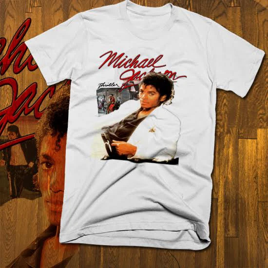 T-shirt Michael Jackson Thriller Bitcruncher - Taille Ample, 100% Coton, Neuf Avec étiquettes