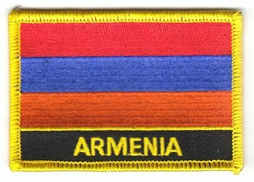 Aufnäher Armenien Schrift Patch Flagge Fahne