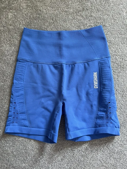 Pantaloncini a vita alta Gymshark Energy senza cuciture blu taglia small