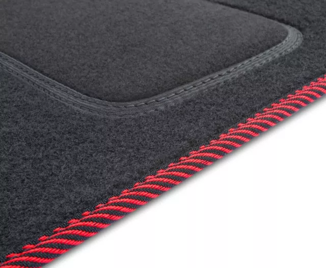 AU09-1 Alfombrillas Velour Standard Rojo para Audi A4 B6 2000-2006 alfombra suav