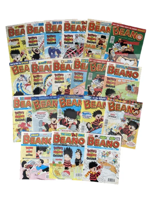 Vintage Beano comics Job Lot X 20 Various Years 1990’s Dennis The Menace Set C2