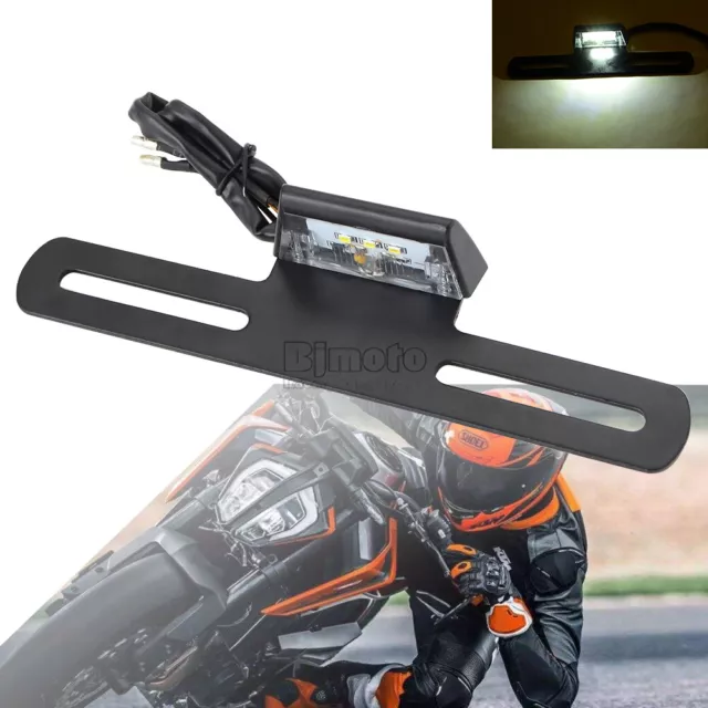 12V 3 LED Motorcycle Rear Tail Lights License Number Plate Light For Harley