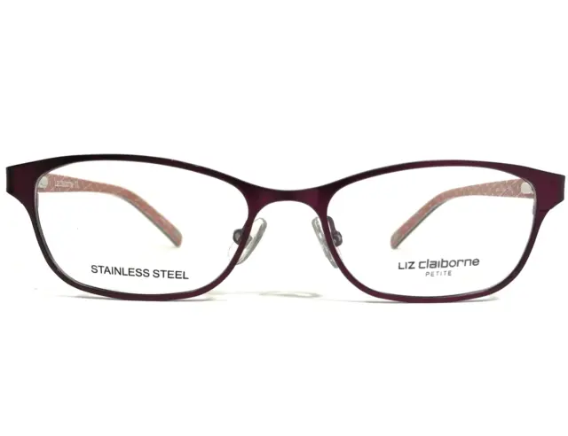 Liz Claiborne Petite Eyeglasses Frames L425 0FS7 Red Full Rim Cat Eye 48-16-130