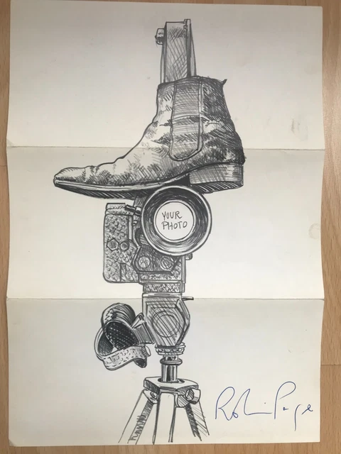 Original Autogramm / Robin Page ( 1932 - 2015 ) / Konzeptkünstler Großbritannien