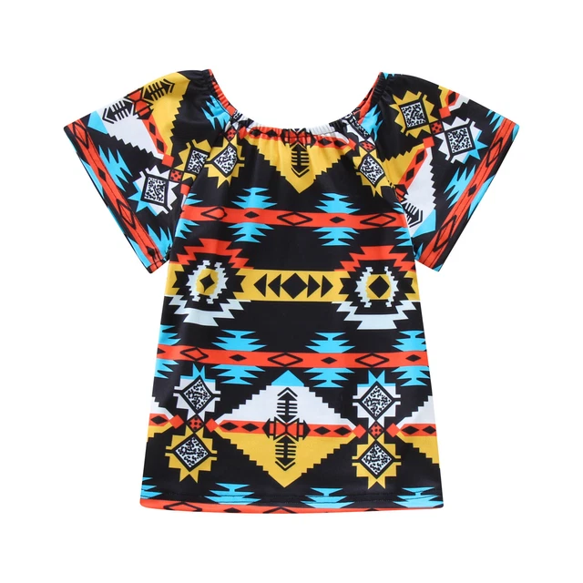 Abito corto Dashiki per bambini bambine abiti estivi stampa stile africano 2