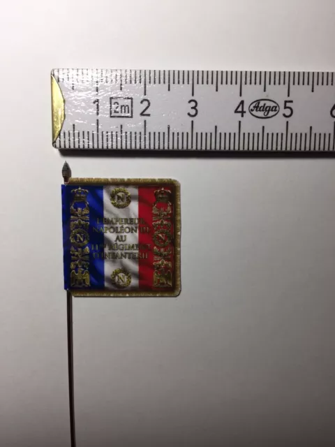 946) 1x 25mm 28mm French Napoleon III Flag 11e Line Infantry Regiment 1870-71