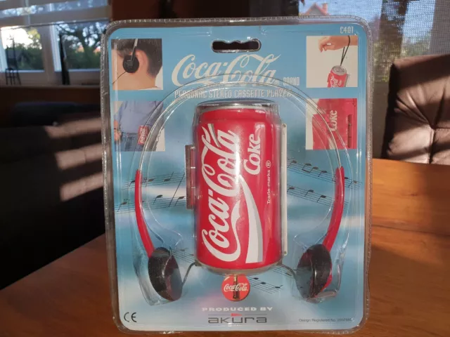 !!! Coca Cola Stereo Cassette Player By Akura C401, Neu, New, Gratis... !!!