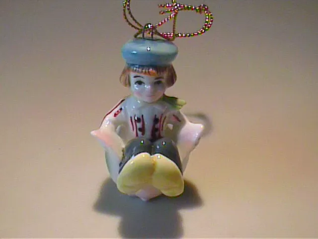 Vintage Miniature Bone China Disney Small World Holland Ornament