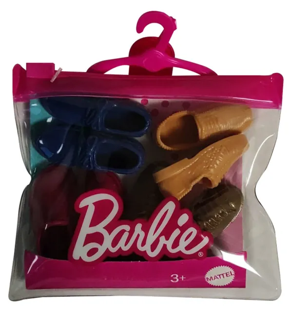 Mattel GWF12 Barbie Schuh Set für Ken 4-er Set Schuhe Puppen Accessoires Zubehör