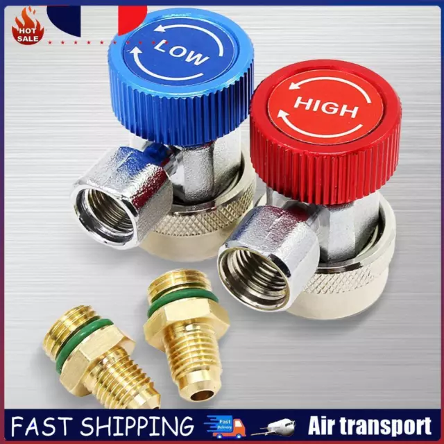H/L Manifold Connector R134A A/C Adapter Copper High Low Adapter Quick Coupling