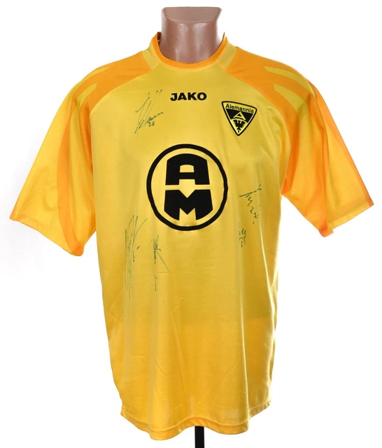 Alemannia Aachen Deutschland 2003/2005 Heimfussball Shirt Trikot Jako M/L Signiert