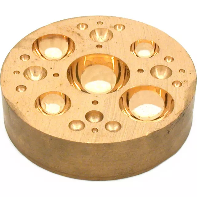3" Jewelers Brass Dapping Block Jewelry Metalworking Bench Tool