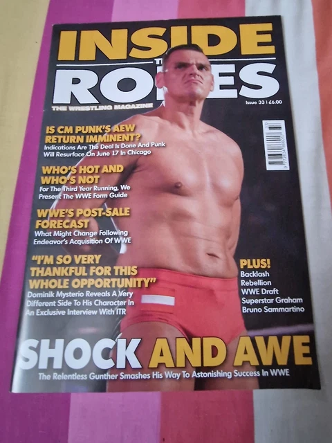 Inside the Ropes magazine #33 2023 Gunther WWE Reigns McMahon AEW BackLash Lynch
