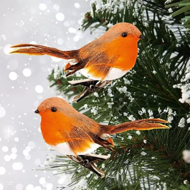 Weihnachts Rotkehlchen Clip Christbaumschmuck Weihnachtsbaum Vogel Dekoration