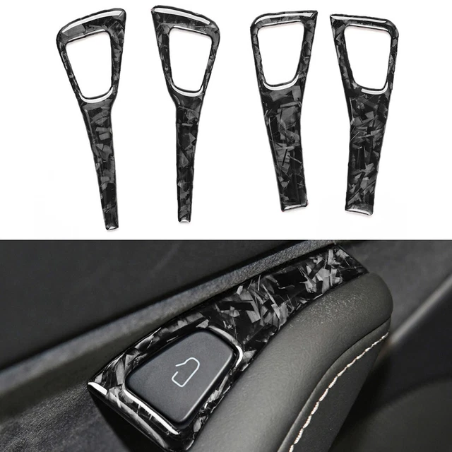 KKTR-CAR Couverture De PoignéE De Porte En Fibre De Carbone VéRitable Pour Tesla Model 3 Model Y 2017-2022, 4pcs D'Accessoires De Protection De PoignéE ExtéRieure (Fibre De Carbone Brillante KKTR-CAR Couverture De PoignéE De Porte En Fibre De Carbone VéRitable Pour Tesla Model 3 Model Y 2017-2022, 4pcs D'Accessoires De Protection De PoignéE ExtéRieure (Fibre De Carbone Brillante