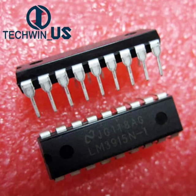 2/5/10/50Pcs Lm3915 Lm3915N Lm3915N-1 Ic Driver Dot Bar Display 18-Dip L3Us