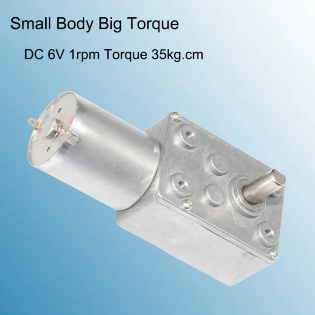 12V DC 0.6-45Rpm Speed Reduction High Torque Engine Turbo Gearbox Motor Worm US