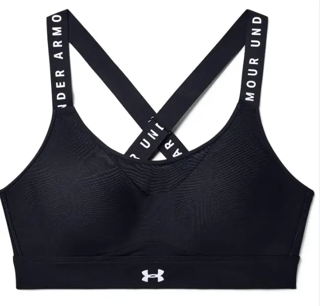 Under Armour Infinity High Support Sports Bra Womens Black Size UK 8 #REF166