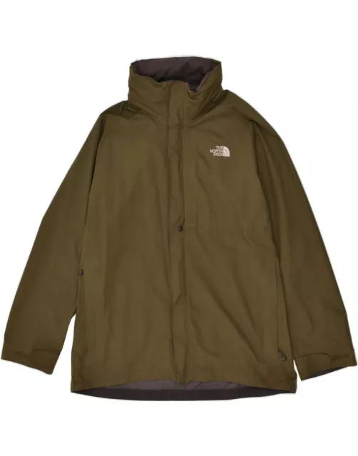 THE NORTH FACE Giacca antipioggia con cappuccio da uomo UK 42 XL cachi poliestere AU06