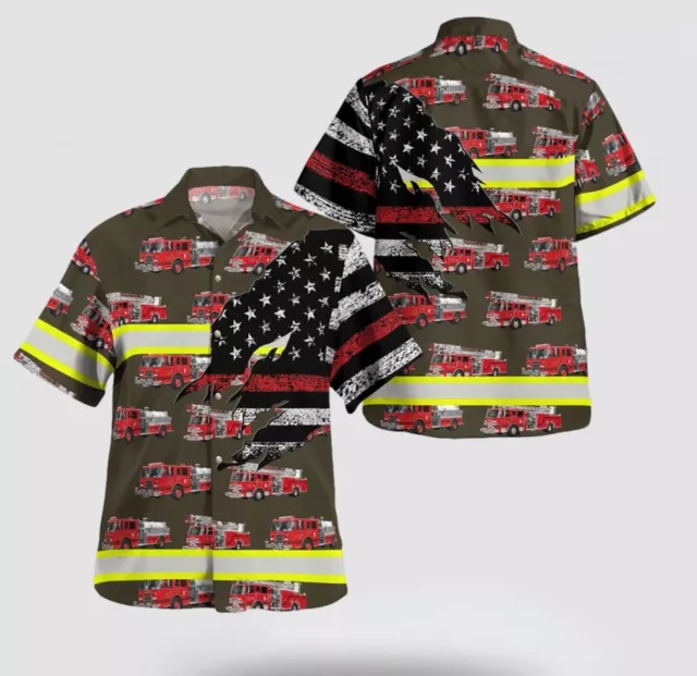 Stockholm, New Jersey, Hardyston Township Fire Department Hawaiian Shirt