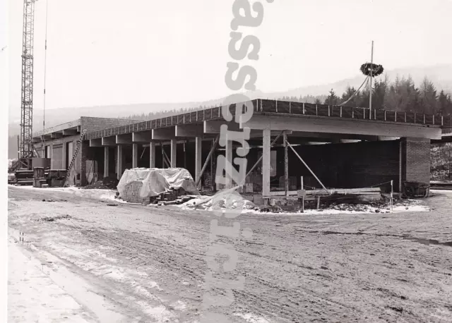 Grossfoto ca. 13 x 17,5 cm Baustelle Neubau Bahnhof, Aufn. H.Säuberlich (AN1620)