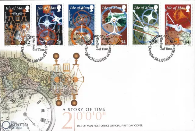 2000 Isle of Man The Story of Time First Day Cover