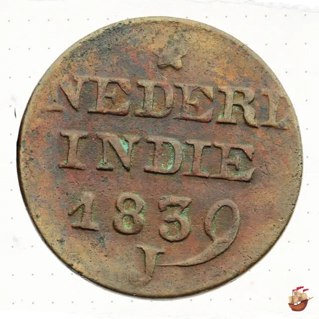 Dutch East Indies coin - Nederlands Indies - 1 Cent (1839) VOC *F110
