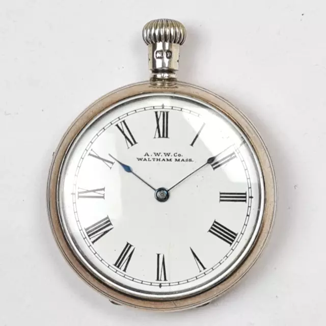 WALTHAM USA Mini TASCHENUHR Silber 1898 Seaside – zur Reinigung/Revision