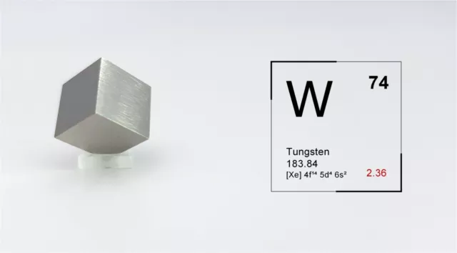 10mm Tungsten Cube Bar pure (99.95% W) 2