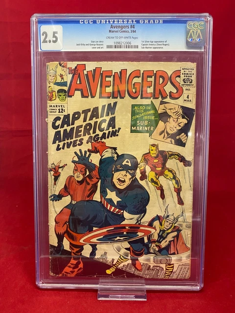 Avengers #4 CGC 2.5 Captain America Joins the Team Marvel Comics Graded