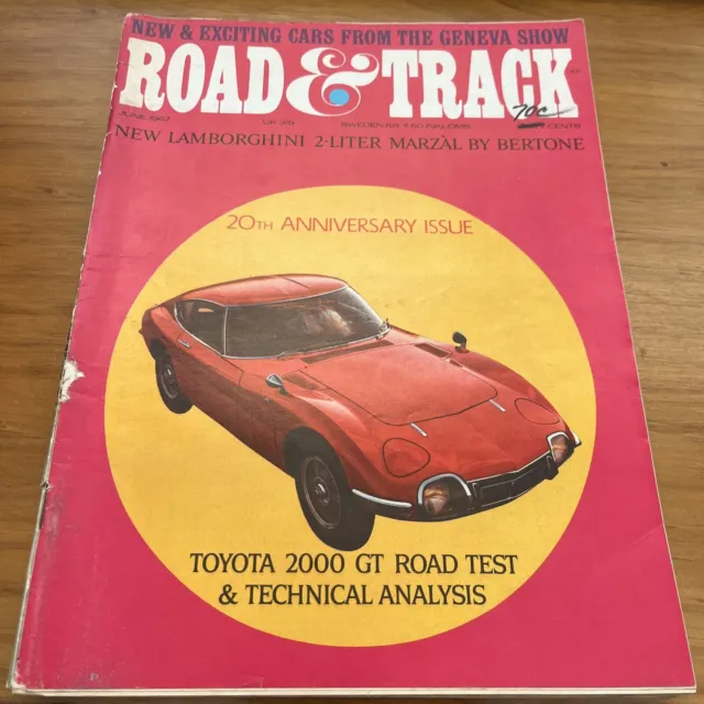 Road & Track 1967 Pontiac Firebird Sprint Toyota 2000 GT Coupe