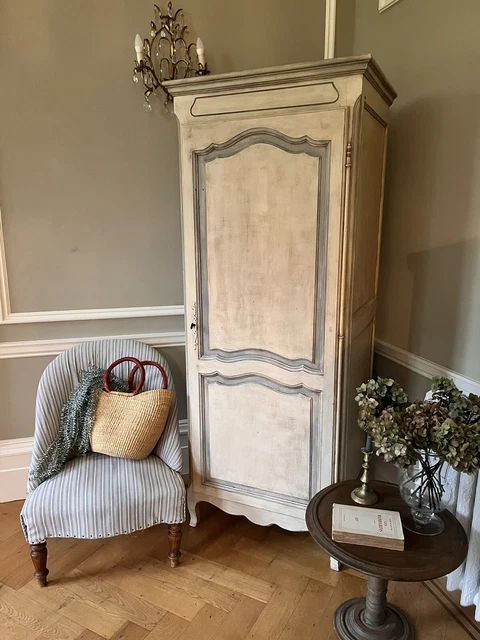 Stunning Single Wardrobe Painted French Style Cupboard Storage Cabinet 2
