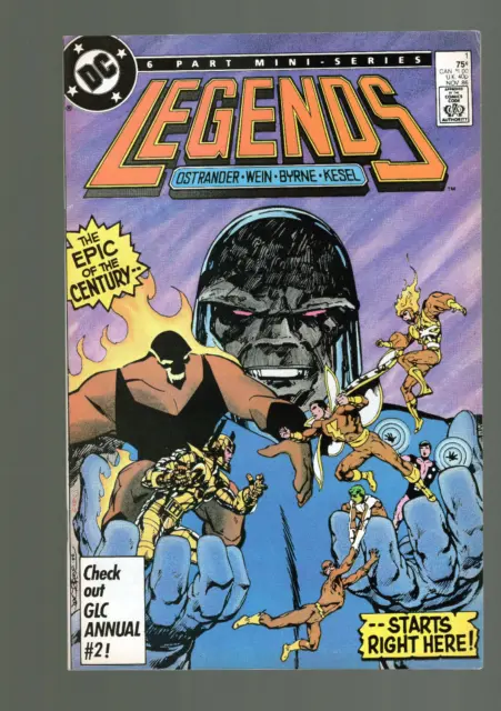 Legends #1 - John Byrne, Tom Ziuko Cover Art. Len Wein Story. (8.0) 1986