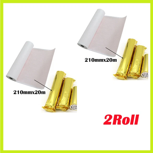 2Roll Thermal Print Paper CONTEC ECG Machine Paper For Patient Monitor 210mm*20m