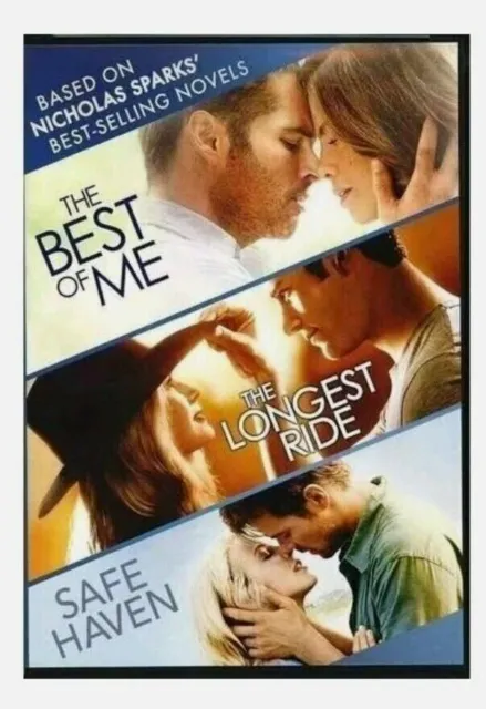 The Best of Me, The Longest Ride & Safe Haven Nicholas Sparks 3 DVD Set Sealed