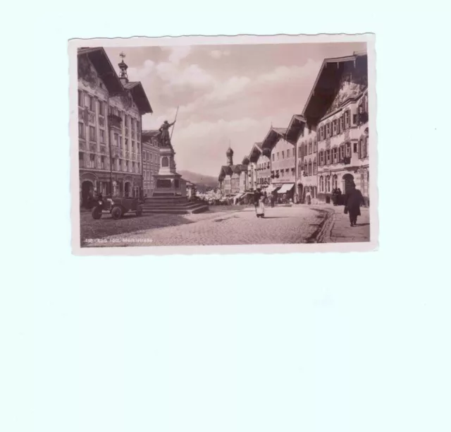 alte sw AK/PK/Fotokarte Bad Tölz Marktstraße Bayern gelaufen 1937