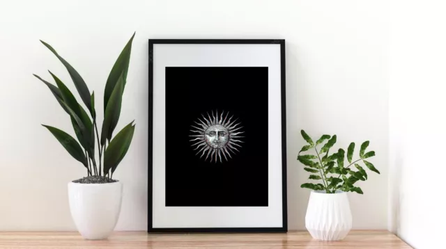 A4 Black Sun 3D Scape  Music Film Art Retro Poster  Culture Print